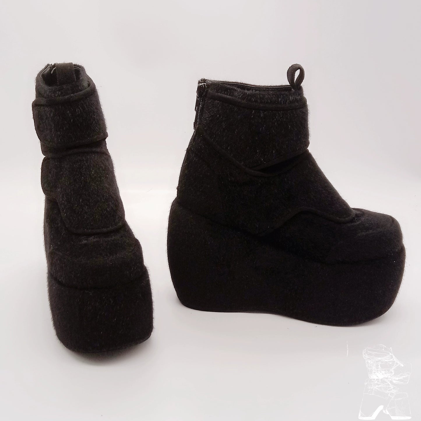 Monenjoy 　サイドゴアブーツ　厚底ブーツ　ロリータ　ゴスロリ　厚底パンプス　かわいい - Monenjoy