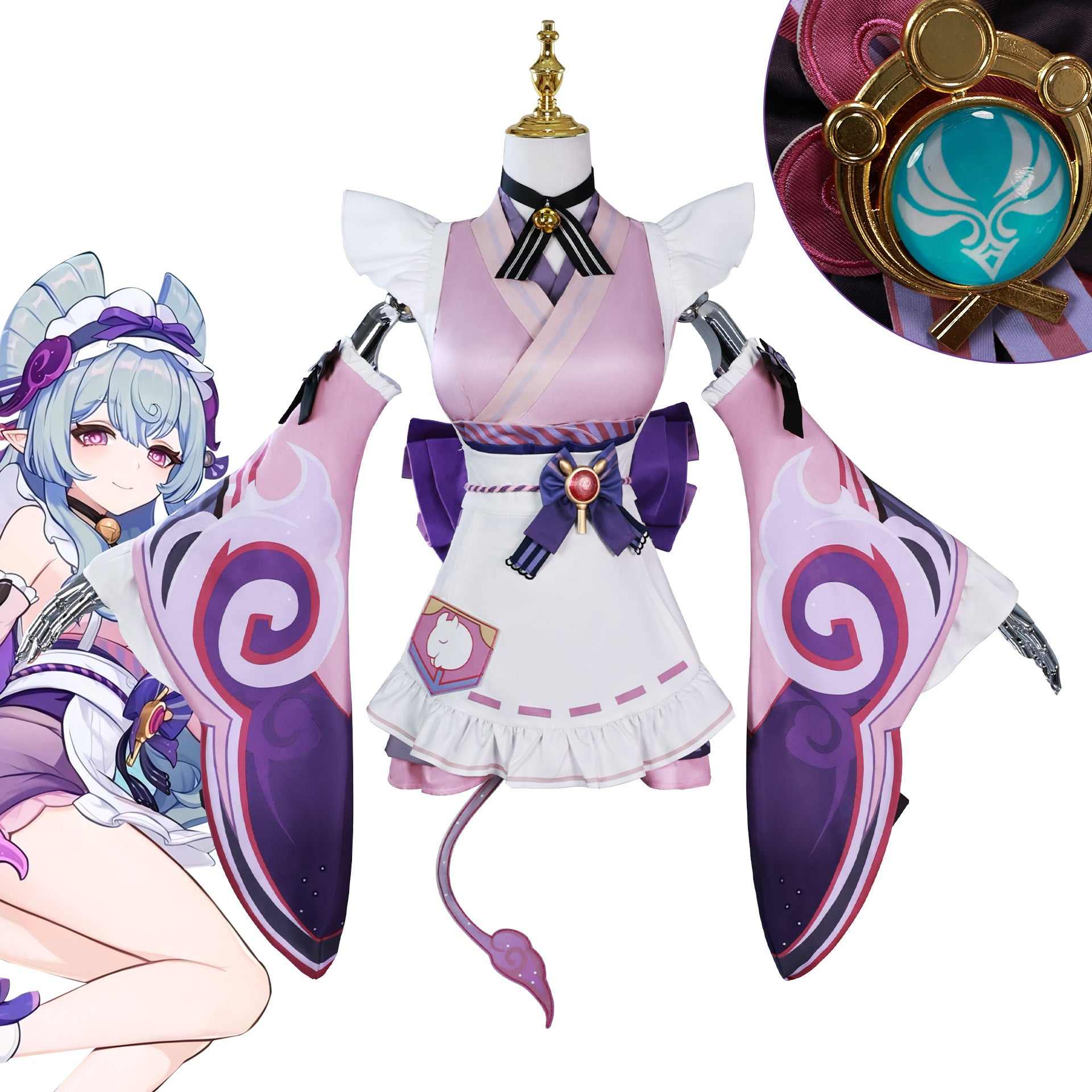 Monenjoy　原神　夢見月瑞希　コスプレ衣装　和風　ワンピース　 睦み合う綺羅の夢　コスチューム - Monenjoy