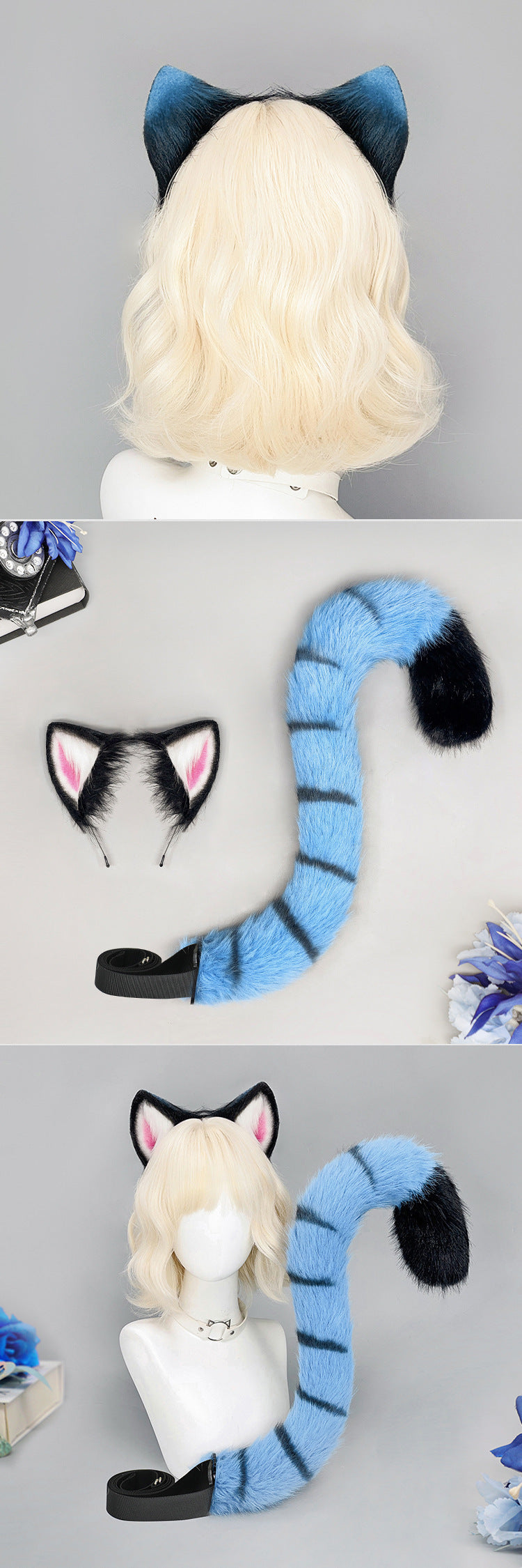 Monenjoy　映画『KPOPガールズ！デーモン・ハンターズ サジャ・ボーイズ　虎　耳＋尻尾　虎尻尾　イベント　kpop demon hunters plush K-POP  アニメーション