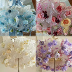 Large set (white petticoat + 4 color flowers) / Small: Maximum spread of 105cm / 35cm (2 pieces)