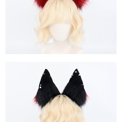 Monenjoy  狐耳 狼耳 狼の尻尾 コスプレ アクセサリー コスプレ道具  可愛い　ゴスロリ　渋谷系　萌えグッズ　キツネ ケモ耳 狐しっぽGS1154
