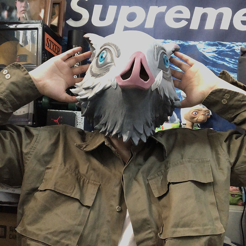 Monenjoy　鬼滅の刃　嘴平 伊之助　猪　猪の被り物　鋼鐵塚 蛍（はがねづか ほたる）　刀鍛冶　きめつのやいば　和風の剣戟奇譚[　 - Monenjoy