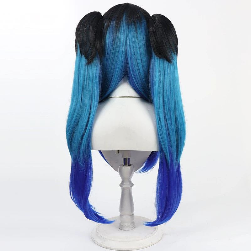 Monenjoy  HUNDRED LINE -最終防衛学園 飴宮怠美  80cm ウィッグ  ツインテール  コスプレ道具　 ハイツインテール  サイドブレイド ブレイドヘア ハンドレッド 　カツラ　イベント