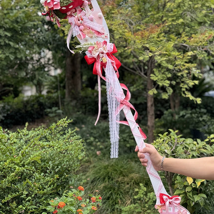 Monenjoy　ロリータ風　いちご　法杖　コスプレ道具　可愛い　撮影道具　超大サイズ　手作り　工芸品　GS1205 - Monenjoy