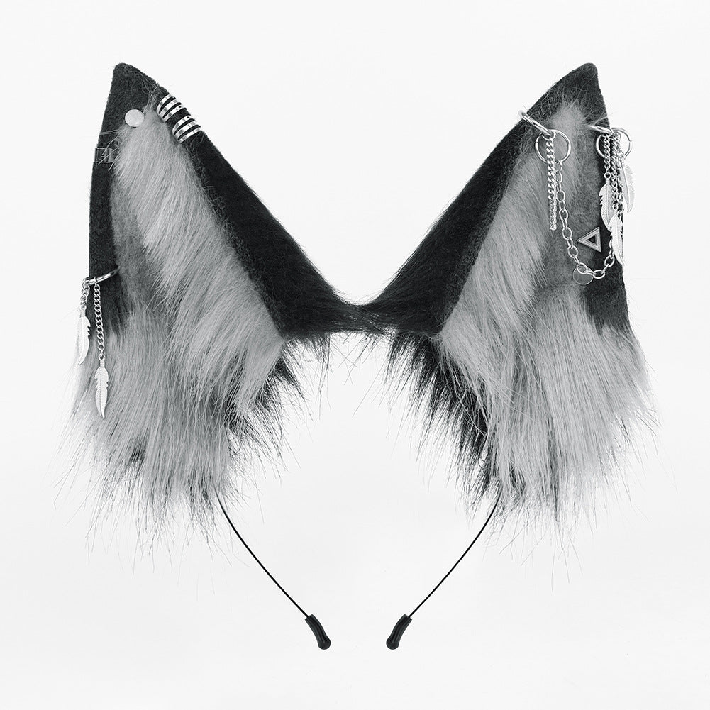 Monenjoy 狐耳 狼耳 狼の尻尾 コスプレ アクセサリー コスプレ道具 可愛い　ゴスロリ　渋谷系　萌えグッズ　キツネ ケモ耳 狐しっぽGS1154 - Monenjoy