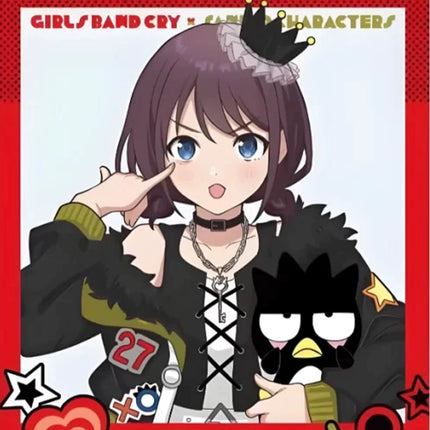 Monenjoy Girls Band Cry x Sanrio Characters Hina x My Melody Cosplay Costume Pink Costume Cute