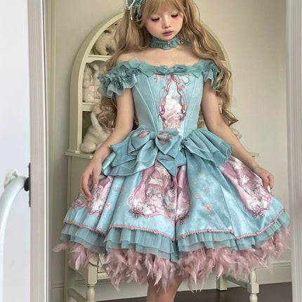 Monenjoy　ロリータ　ペチコート　花　クリノリン　バッスル　ティアードペチコート　ふわもこアンダー　ふんわり　コスプレ道具　地雷系　GS1220 - Monenjoy