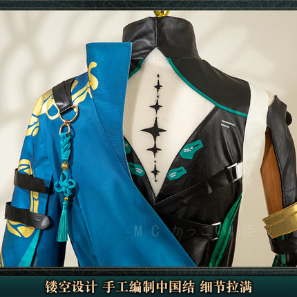 Monenjoy 鳴潮 コスプレ衣装　忌炎（きえん）コスチューム　イヤリング付　イベント　仮装　戦闘服　カッコイイ　 - Monenjoy