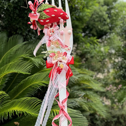 Monenjoy　ロリータ風　いちご　法杖　コスプレ道具　可愛い　撮影道具　超大サイズ　手作り　工芸品　GS1205 - Monenjoy