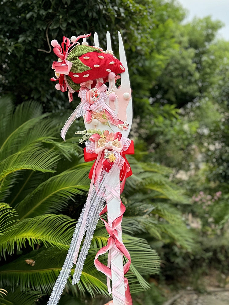 Monenjoy　ロリータ風　いちご　法杖　コスプレ道具　可愛い　撮影道具　超大サイズ　手作り　工芸品　GS1205 - Monenjoy