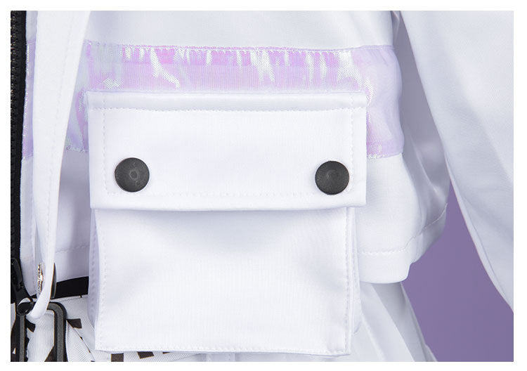 Monenjoy　第五人格×B.Duck　囚人　ルカ・バルサー　SSRコラボ衣装　イヤホーン付　グレーと白色　コスプレ衣装　イベントGS1344 - Monenjoy