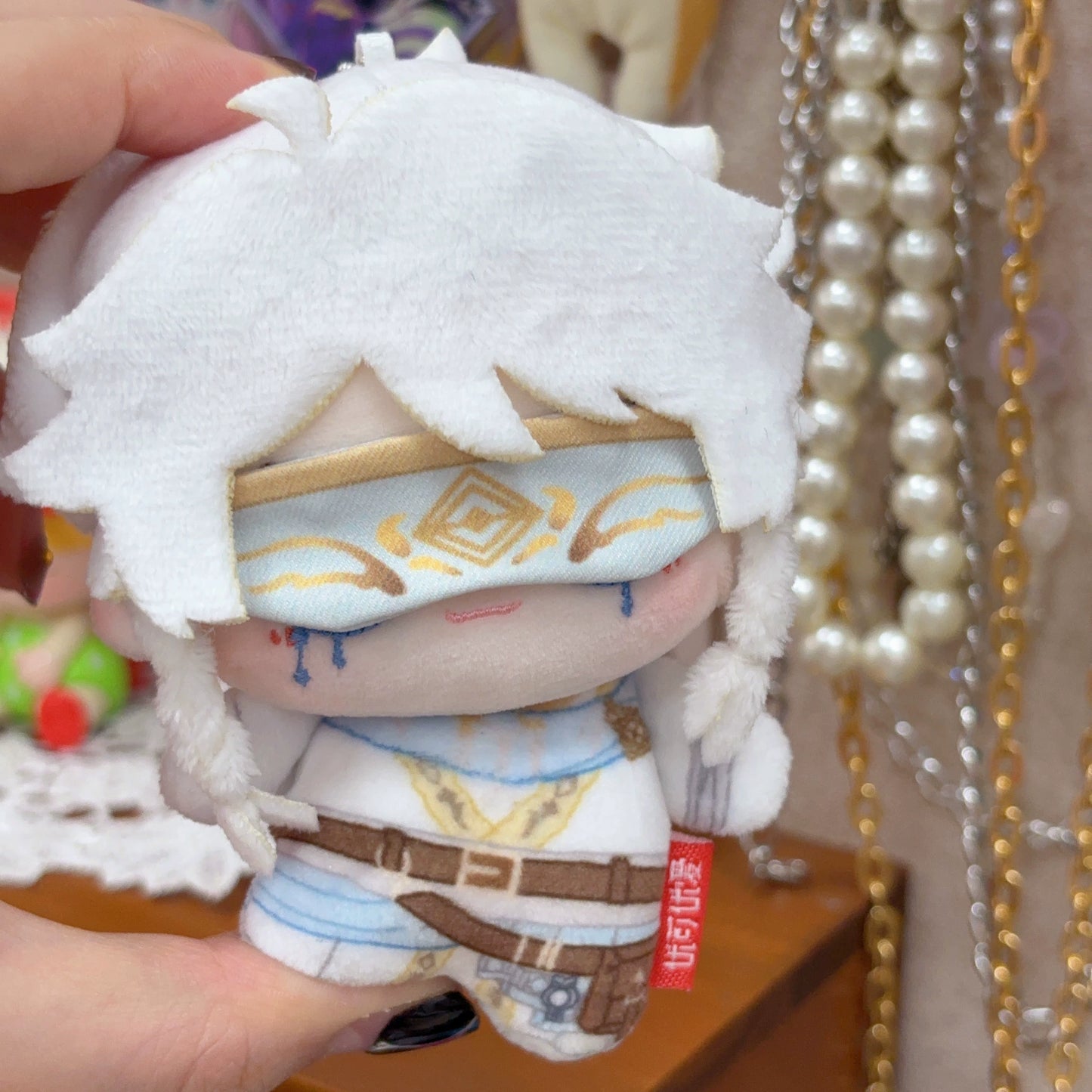 第五人格 占い師 ノワール  ぬいぐるみ  10cm キーホルダー　【SSR】ホワイト綿人形　第五人格/IdentityV 　ボロの衣装 イライ・クラーク　ふわふわ　同人グッズ　非公式グッズ