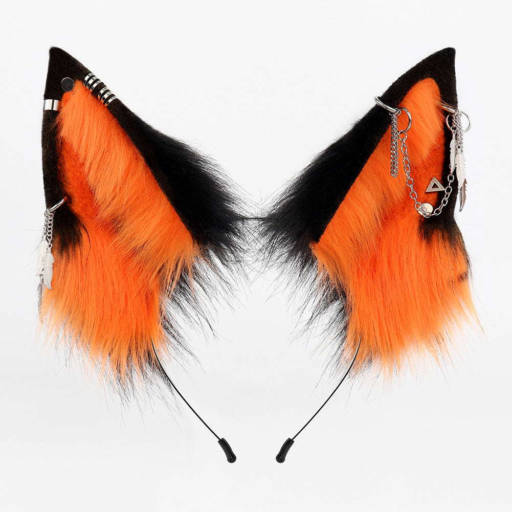 Monenjoy 狐耳 狼耳 狼の尻尾 コスプレ アクセサリー コスプレ道具 可愛い　ゴスロリ　渋谷系　萌えグッズ　キツネ ケモ耳 狐しっぽGS1154 - Monenjoy