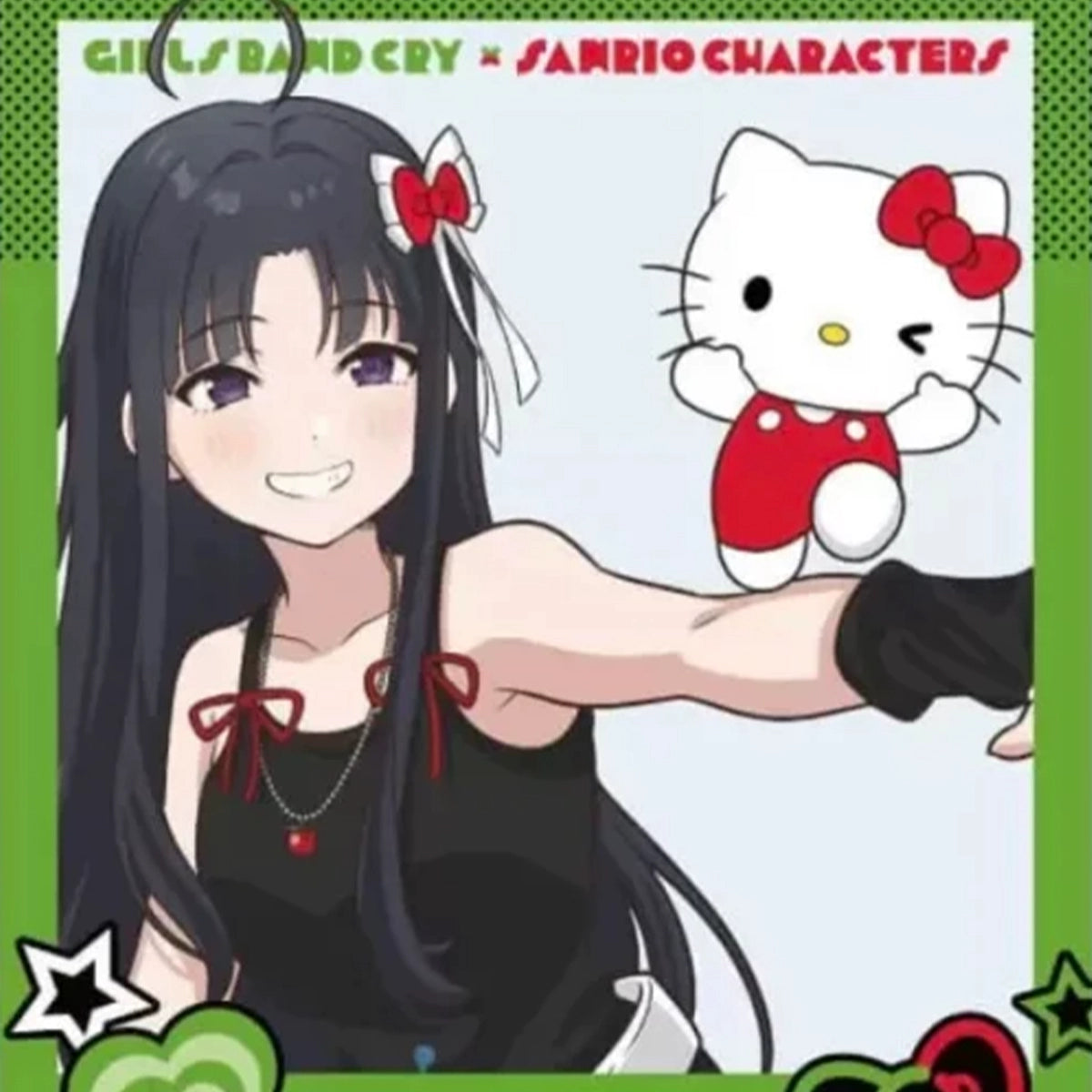 Monenjoy Girls Band Cry x Sanrio Characters Hina x My Melody Cosplay Costume Pink Costume Cute