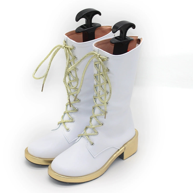 Monenjoy　KPOPガールズ! デーモン・ハンターズ　 zoey　ゾーイ ロングブーツ　靴　ミラ　白色　コスプレ衣装　舞台服　ライブ服　KPop Demon Hunters