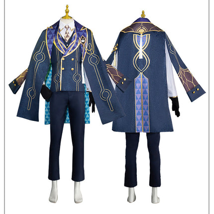 Monenjoy 崩壊スターレイル アベンチュリン コスプレ衣装　礼服　スーツ　帽子＋イヤリング＋タトゥーシール付　コイン道具3枚贈り　イベント　博戯の砂金石　仮装　ハロウィン - Monenjoy