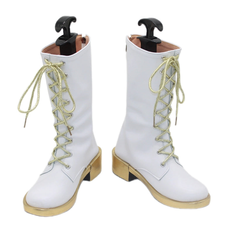 Monenjoy　KPOPガールズ! デーモン・ハンターズ　 zoey　ゾーイ ロングブーツ　靴　ミラ　白色　コスプレ衣装　舞台服　ライブ服　KPop Demon Hunters