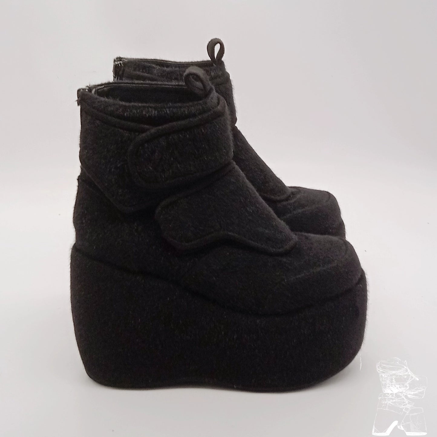 Monenjoy 　サイドゴアブーツ　厚底ブーツ　ロリータ　ゴスロリ　厚底パンプス　かわいい - Monenjoy