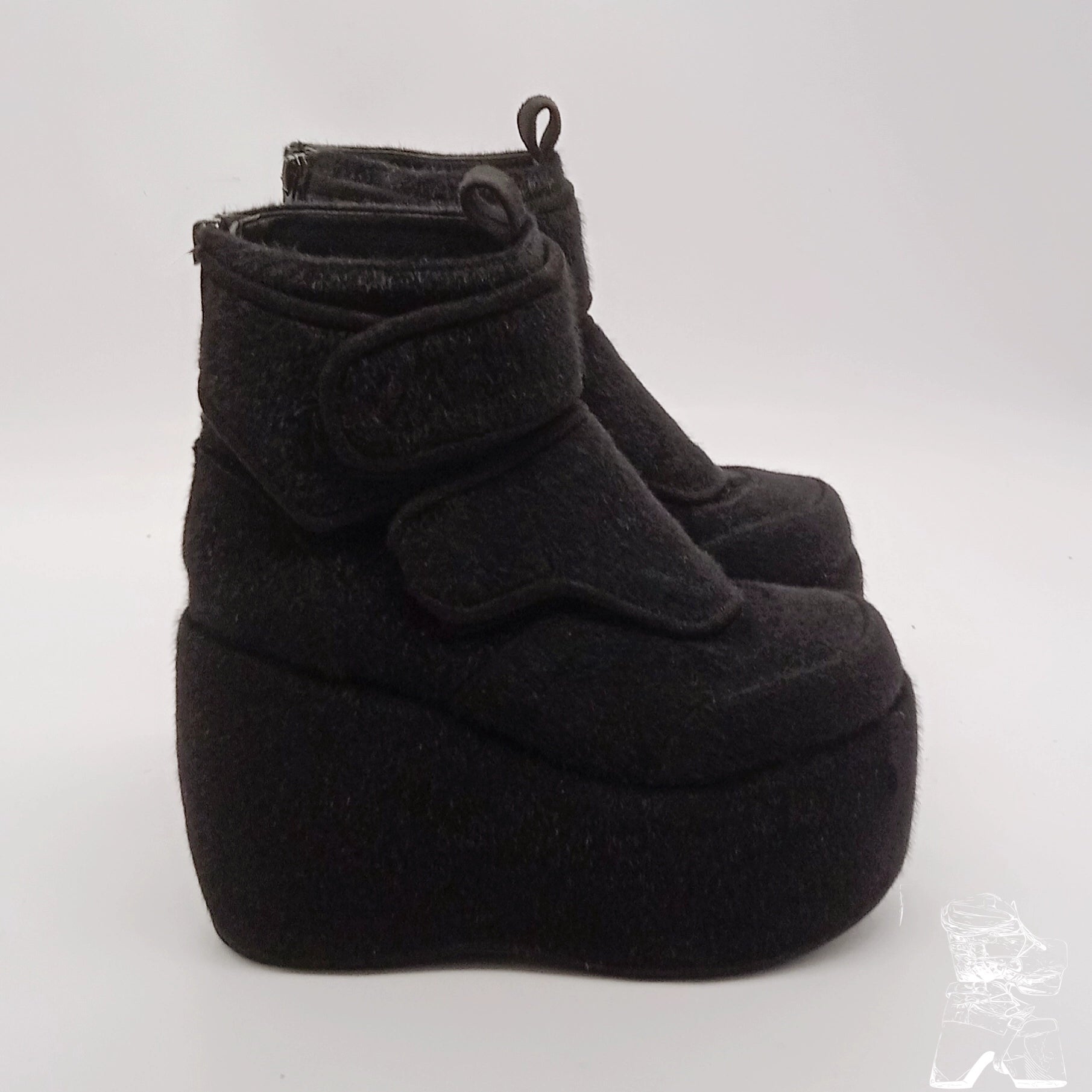 Monenjoy 　サイドゴアブーツ　厚底ブーツ　ロリータ　ゴスロリ　厚底パンプス　かわいい - Monenjoy