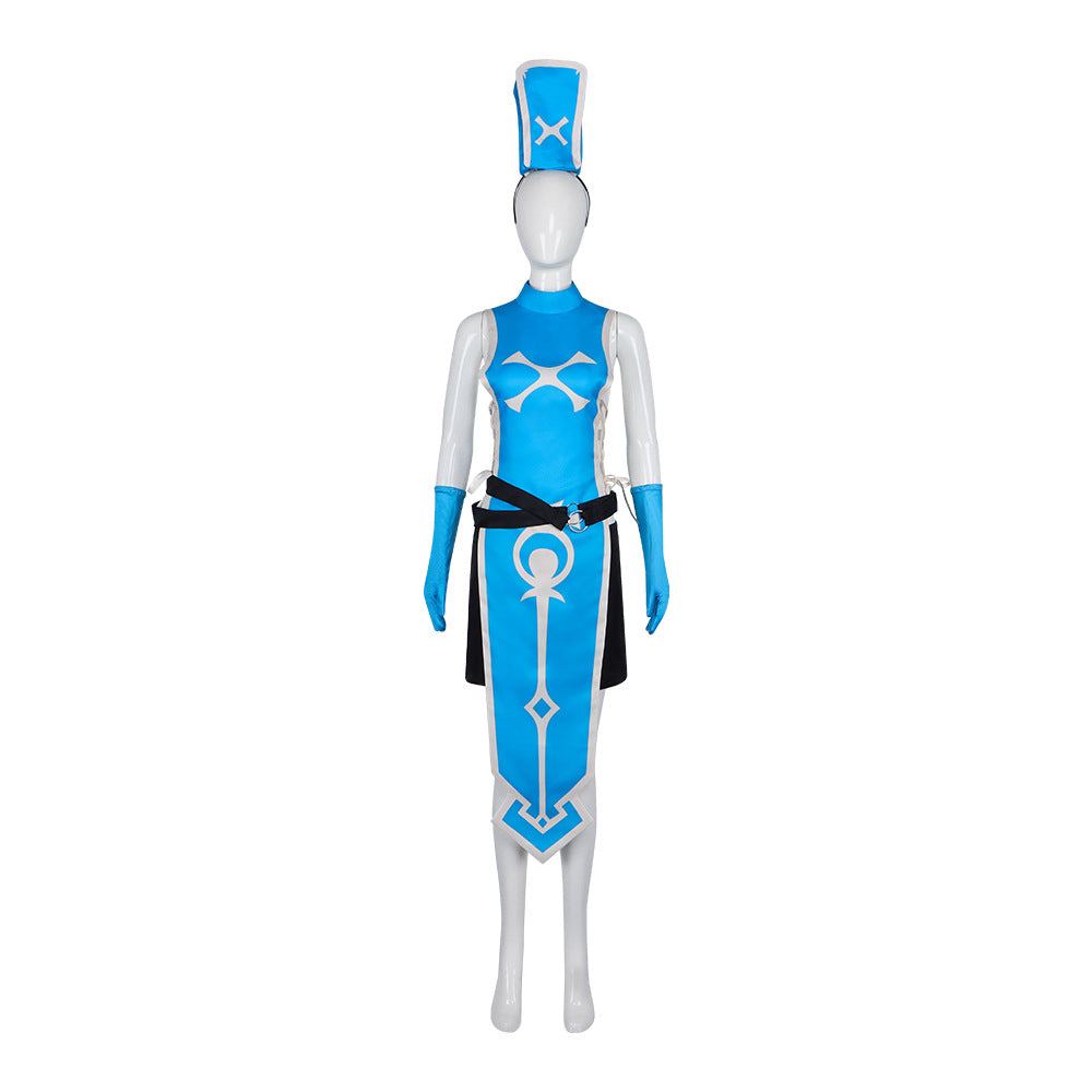 อนิเมะทีวี Monenjoy: เจ้าหญิง Anemone - The Monk's Song - ชุดคอสเพลย์สีน้ำเงิน 