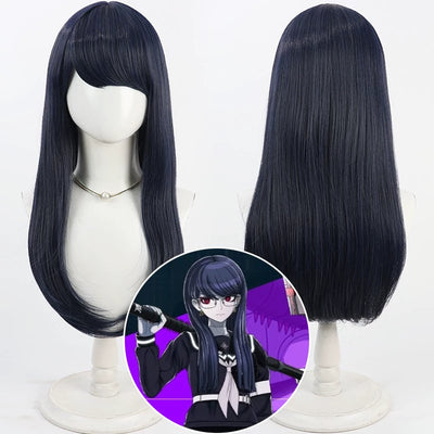 Monenjoy  HUNDRED LINE -最終防衛学園  雫原比留子 55cm  ウィッグ ショートヘア  コスプレ道具　ハンドレッド 　カツラ　イベント