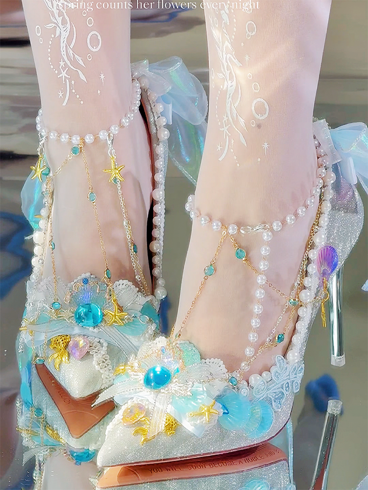 Monenjoy　恋と深空　ホムラ　ロリータ　ヒールパンプス　シューズ　成人式　かわいい　果てしなき海に沈む　限定版　イベント　GS1200 - Monenjoy