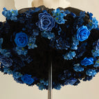 Black/Blue / Small: Maximum spread of 105cm / 35cm (2 pieces)
