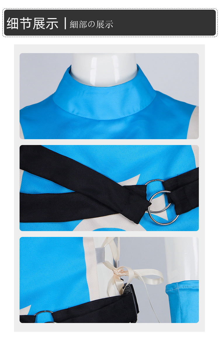 อนิเมะทีวี Monenjoy: เจ้าหญิง Anemone - The Monk's Song - ชุดคอสเพลย์สีน้ำเงิน 