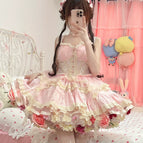 White/Pink / Small: Maximum spread of 105cm / 35cm (2 pieces)