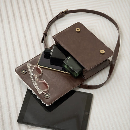 Monenjoy キレカジ風　ピアノ刺繍リュックサック  ハンドバッグ　ミニシュルダーバッグ　ミニバッグ ブロンズ色GSbag001