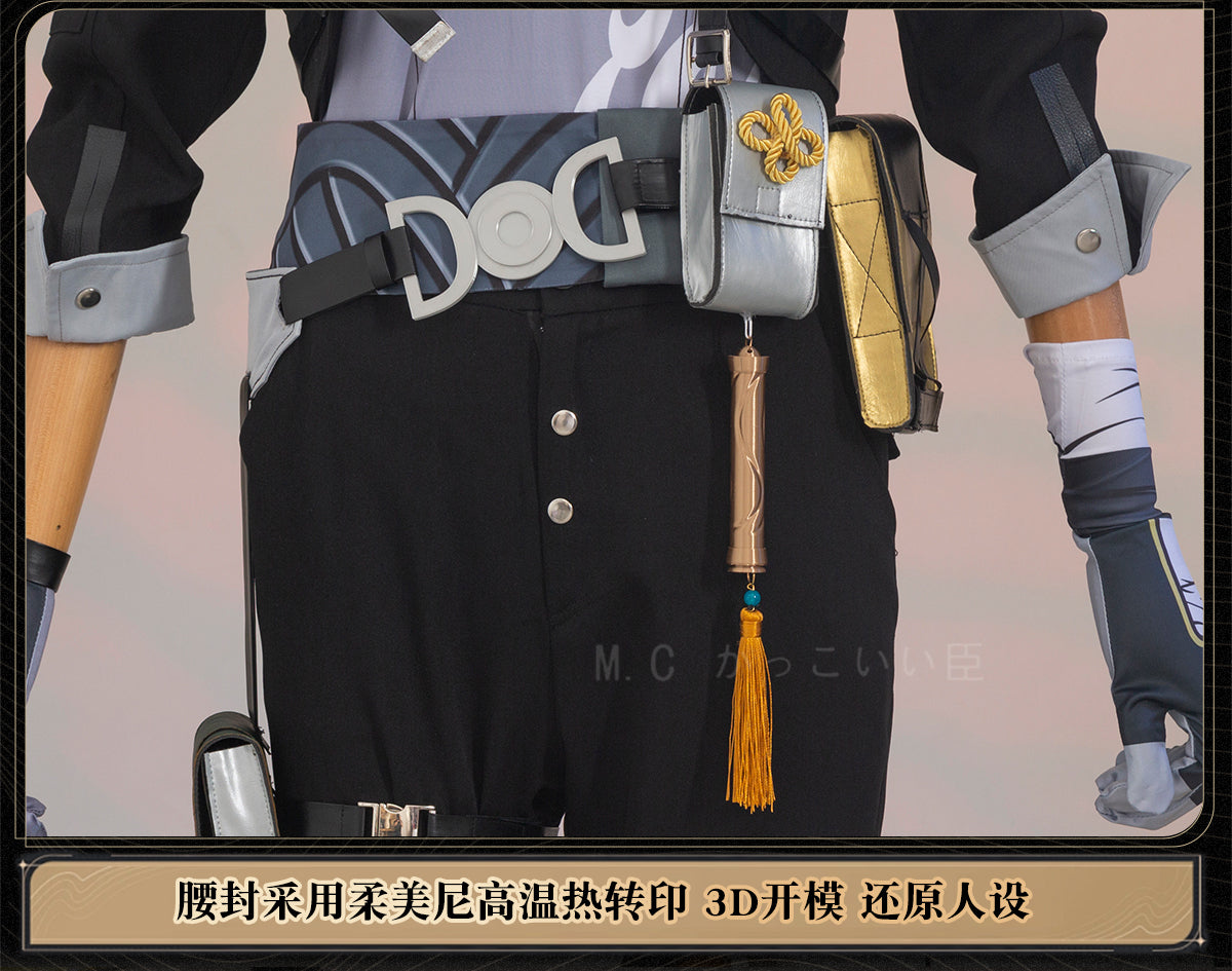 【限定販売】Monenjoy 鳴潮 コスプレ衣装　主人公（気動）　アクセサリー付　実物化　実装化　イベント　仮装　カッコイイ　ハロウィン - Monenjoy