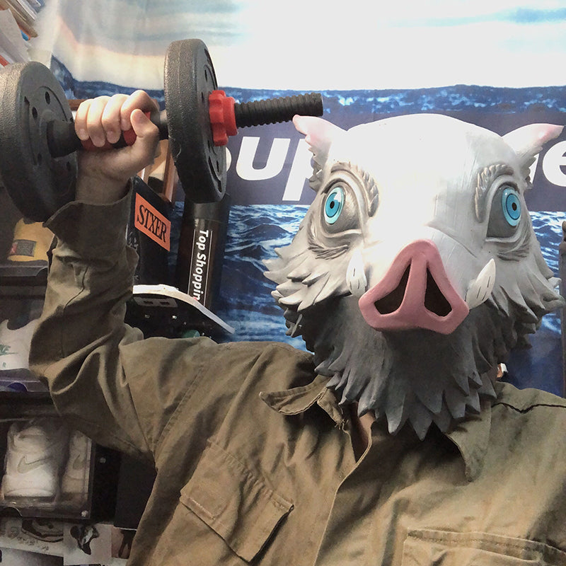 Monenjoy　鬼滅の刃　嘴平 伊之助　猪　猪の被り物　鋼鐵塚 蛍（はがねづか ほたる）　刀鍛冶　きめつのやいば　和風の剣戟奇譚[　 - Monenjoy