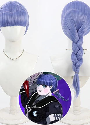 Monenjoy  HUNDRED LINE -最終防衛学園  喪白もこ  ウィッグ ショートヘア  三つ編み コスプレ道具　サイドブレイド ブレイドヘア ハンドレッド 　カツラ　イベント