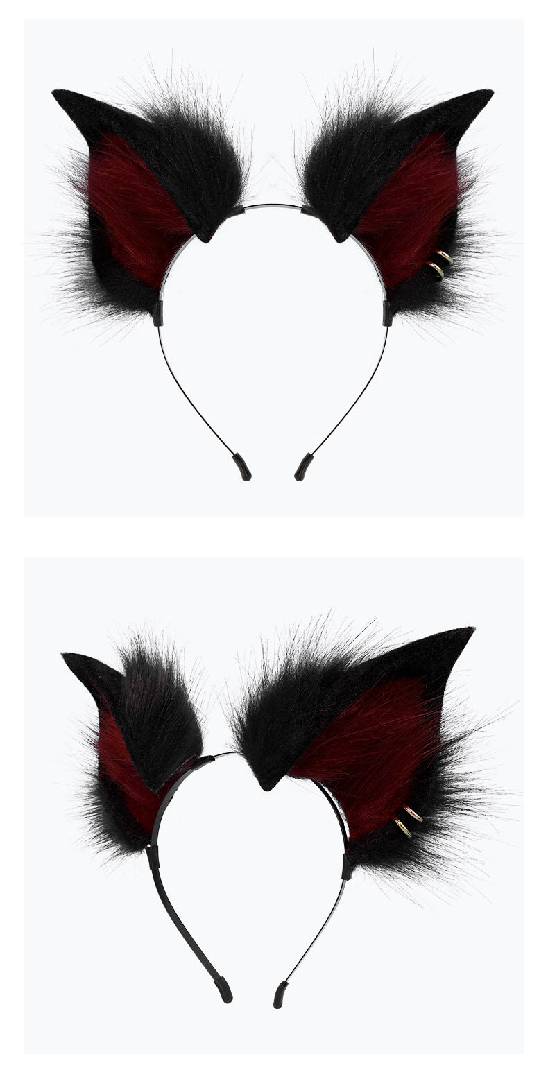 Monenjoy　陰陽師　白蔵主　妖狐　稲荷神　小物 狐耳 狼耳 狼の尻尾 コスプレ アクセサリー　コスプレ道具　髪飾り　狐耳　擬人化GS1153 - Monenjoy