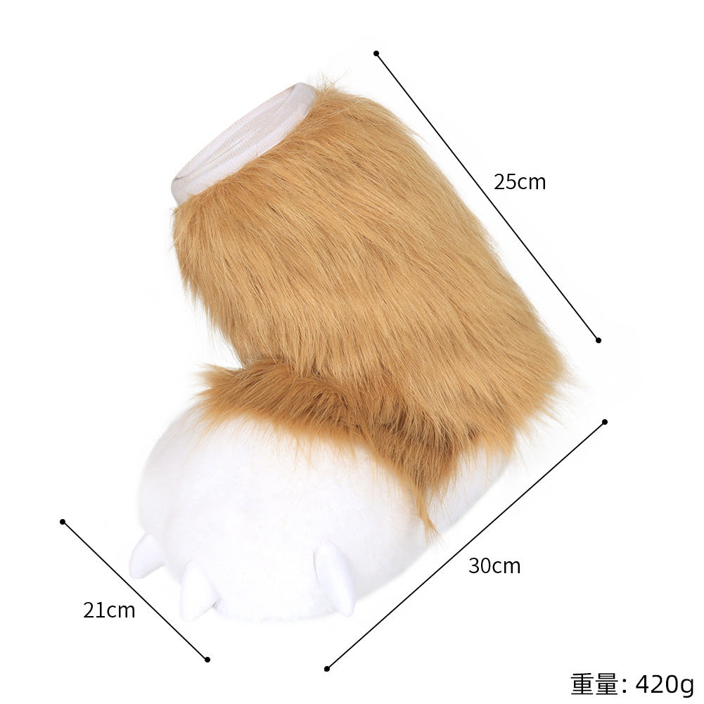 Monenjoy　ファースーツ 手 爪 肉球　もふもふ ハード てぶくろ 犬 狼 ネコ ケモノ 動物 擬人観 獣人 kigurumi Fursuit コスプレ道具 アクセサリーGS1160 - Monenjoy