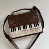 Monenjoy キレカジ風　ピアノ刺繍リュックサック  ハンドバッグ　ミニシュルダーバッグ　ミニバッグ ブロンズ色GSbag001