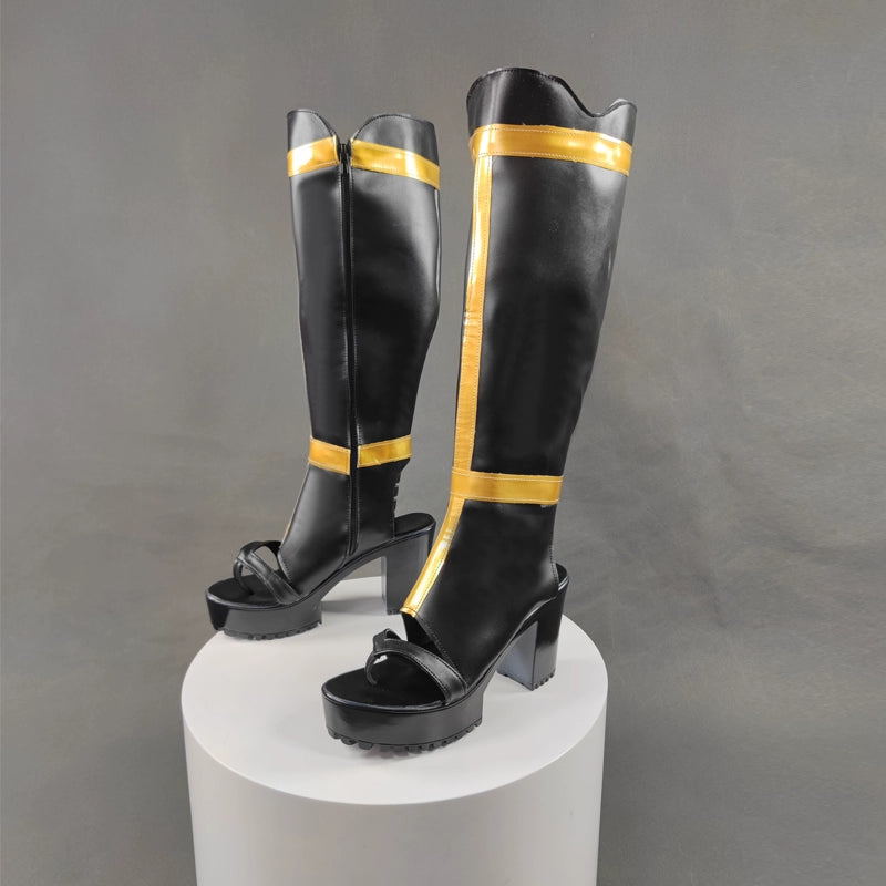 Monenjoy　刀剣乱舞ONLINE　 刀剣男士　鶴丸国永　シューズ　 つるまるくになが　とうらぶ　コスプレ道具　靴　ブーツGS1186 - Monenjoy