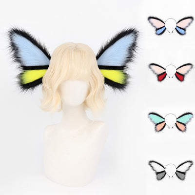 Monenjoy　胡蝶髪飾り　耳飾り　蝶のリボン　飾れる髪飾り　ふわふわ　アクセサリー　コスプレ道具　ハロウィン　GS1155 - Monenjoy