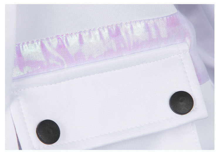 Monenjoy　第五人格×B.Duck　囚人　ルカ・バルサー　SSRコラボ衣装　イヤホーン付　グレーと白色　コスプレ衣装　イベントGS1344 - Monenjoy