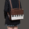 Monenjoy キレカジ風　ピアノ刺繍リュックサック  ハンドバッグ　ミニシュルダーバッグ　ミニバッグ ブロンズ色GSbag001