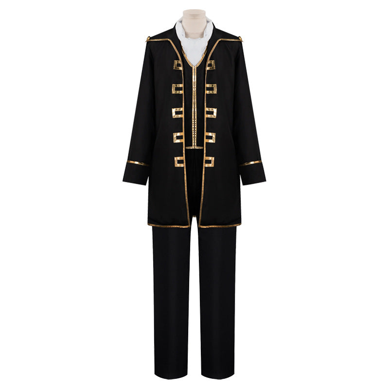 Monenjoy 銀魂 コスプレ　土方 十四郎　ぎんたま 　ガンマスク付コスチューム　真選組の副長　真選組　ユニフォーム　学園祭　イベント　仮装 - Monenjoy