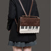 Monenjoy キレカジ風　ピアノ刺繍リュックサック  ハンドバッグ　ミニシュルダーバッグ　ミニバッグ ブロンズ色GSbag001