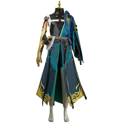 Monenjoy 鳴潮 コスプレ衣装　忌炎（きえん）コスチューム　イヤリング付　イベント　仮装　戦闘服　カッコイイ　 - Monenjoy