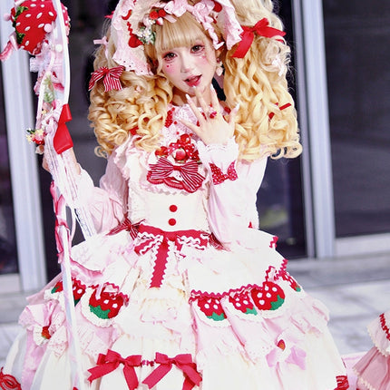 Monenjoy　ロリータ風　いちご　法杖　コスプレ道具　可愛い　撮影道具　超大サイズ　手作り　工芸品　GS1205 - Monenjoy