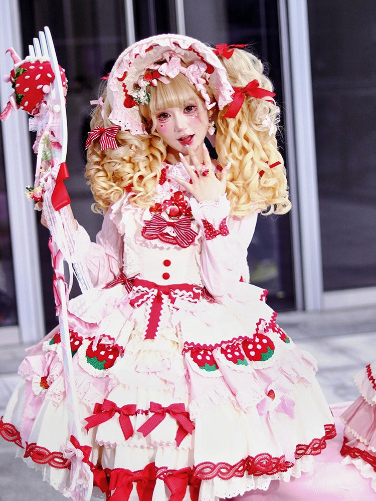 Monenjoy　ロリータ風　いちご　法杖　コスプレ道具　可愛い　撮影道具　超大サイズ　手作り　工芸品　GS1205 - Monenjoy