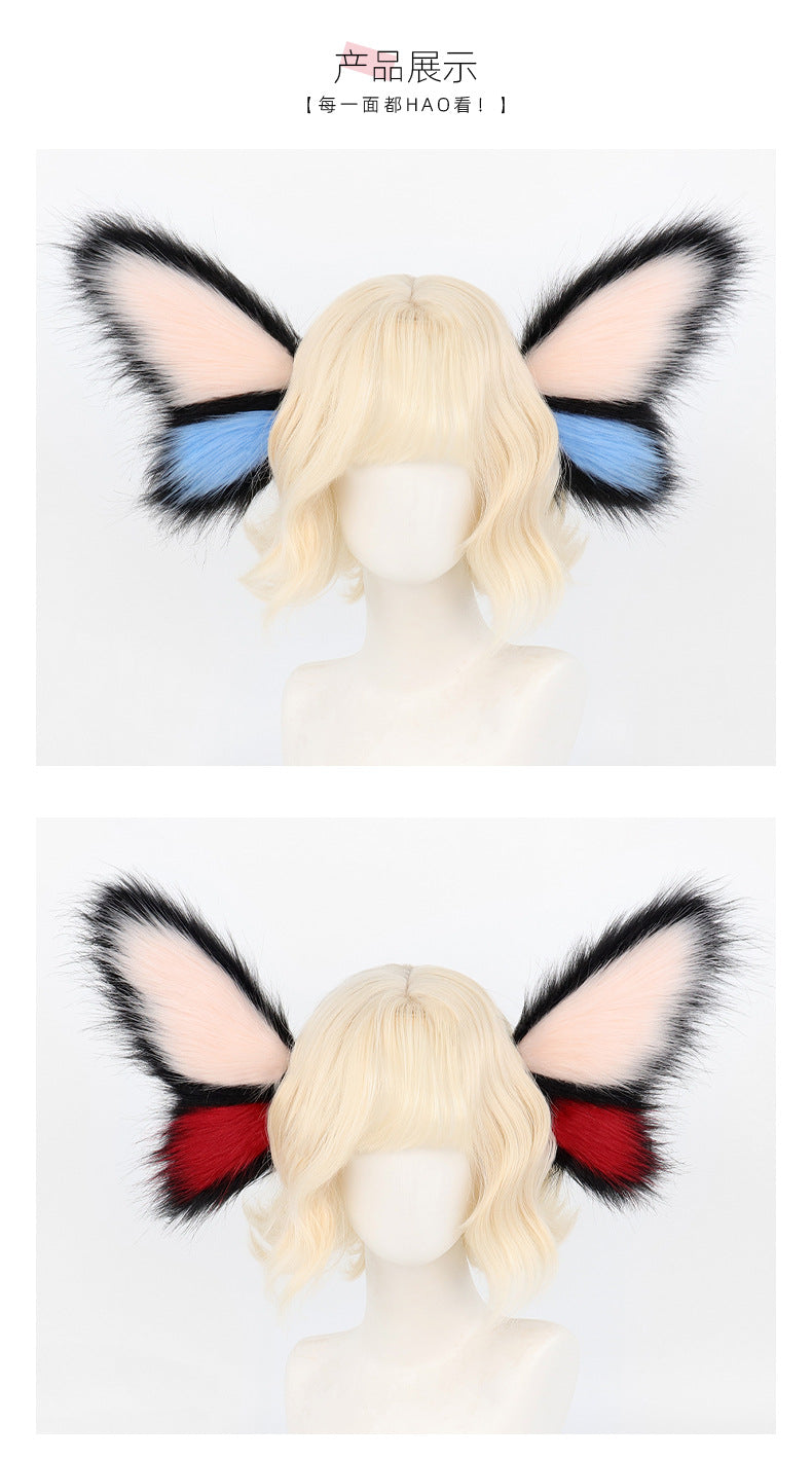 Monenjoy　胡蝶髪飾り　耳飾り　蝶のリボン　飾れる髪飾り　ふわふわ　アクセサリー　コスプレ道具　ハロウィン　GS1155 - Monenjoy