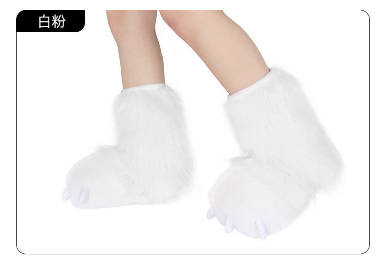 Monenjoy　ファースーツ 手 爪 肉球　もふもふ ハード てぶくろ 犬 狼 ネコ ケモノ 動物 擬人観 獣人 kigurumi Fursuit コスプレ道具 アクセサリーGS1160 - Monenjoy