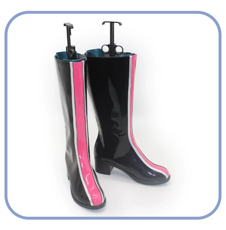 Monenjoy　KPOPガールズ! デーモン・ハンターズ　HUNTRX RUMI　ロングブーツ　靴　ルミ　シューズ　コスプレ衣装　舞台服　ライブ服　KPop Demon Hunters