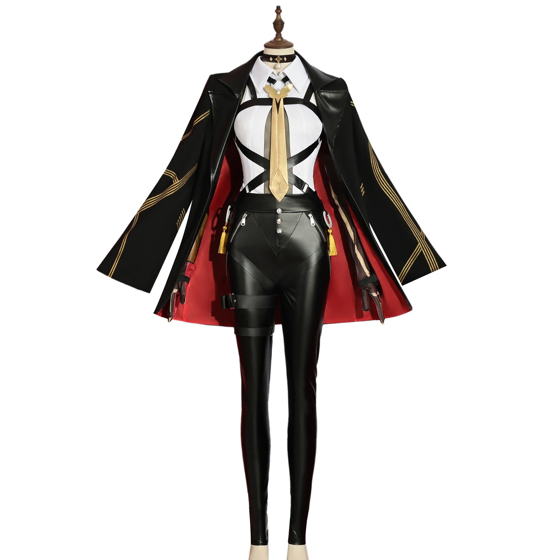 Monenjoy ゼンゼロ イヴリンコスプレ衣装　髪飾り　ジャケット　髪飾セット付き 全アクセサリー付 ゼンレスゾーンゼロ　コスチューム　ハロウィン　イベント　仮装　 - Monenjoy