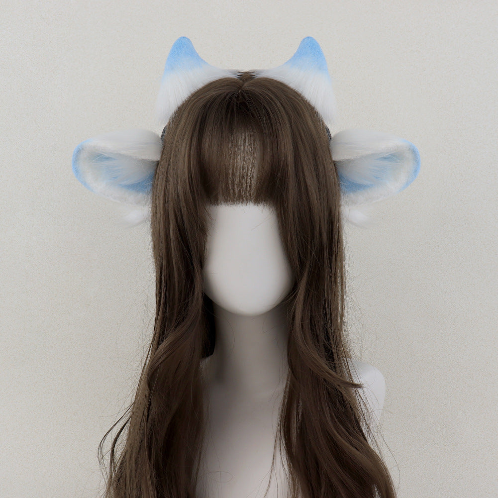 Monenjoy 　ひつじ　髪飾り　コスプレ道具　アクセサリー　イベント　カチューシャ レディース 女性 ヘアアクセサリー 髪飾り まとめ髪 羊 ひつじ 角付き 耳付き かわいい おしゃれ キュート 　GS1162 - Monenjoy